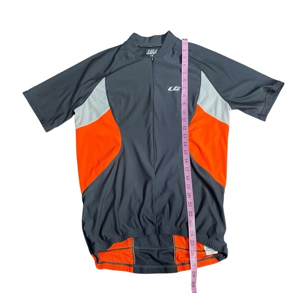 LG Louis Garneau Dark Gray Orange 1/2 Zip Men’s Cycling Jersey Sz M - Picture 6 of 7